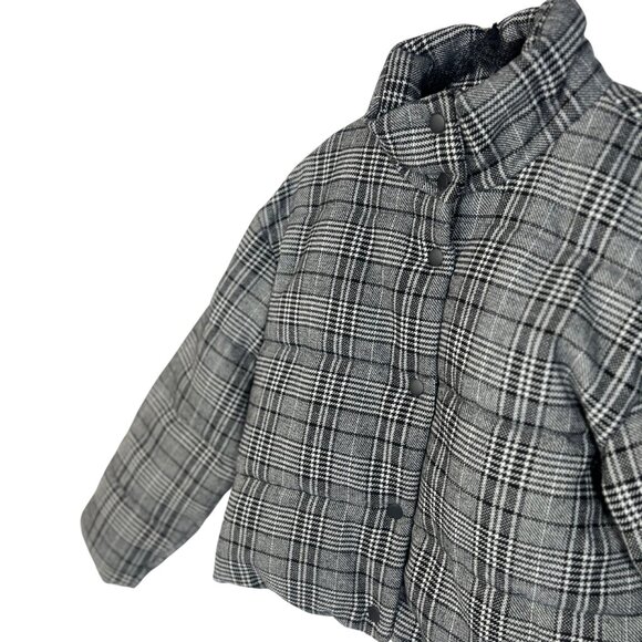 A New Day Women’s Black & White Plaid Puffer Jacket – Size M, Warm & Stylish - Picture 3 of 5